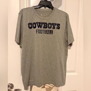 Nike Dri-Fit Dallas Cowboys Football T-Shirt Gray NFL Team Apparel Men’s Large